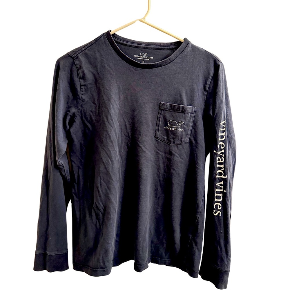 Vineyard Vines Navy Blue Long-Sleeved T-Shirt (Boys Large - 16)